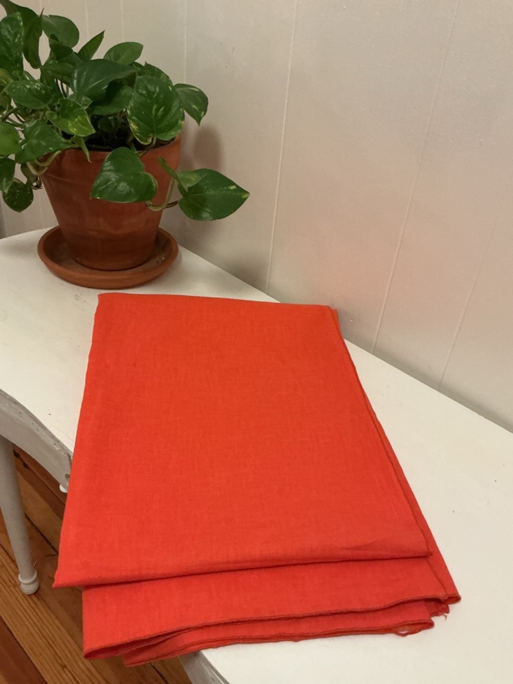 🍊 Vintage Linen Rectangular Tablecloth